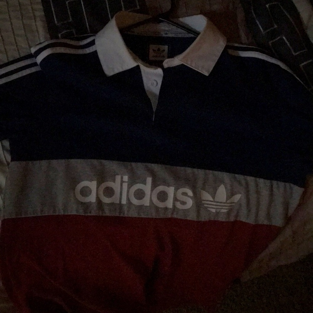 Adidas long sleeve dress shirt size medium